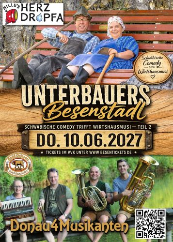 Tickets für Hillus Herztropfen und die Donau4Musikanten am 10.06.2027 - Karten kaufen